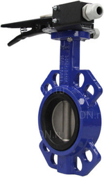 Water Butterfly Valve Elephant WCB-316L-VITON body material - Carbon steel WCB, disk material - Stainless steel aisi 316l, seal - Viton with handle, two limit switches LS-103 250V and a bracket for mounting limit switches