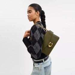 COACH СУМКА ЧЕРЕЗ ПЛЕЧО TABBY CHAIN, ОЛИВКОВЫЙ