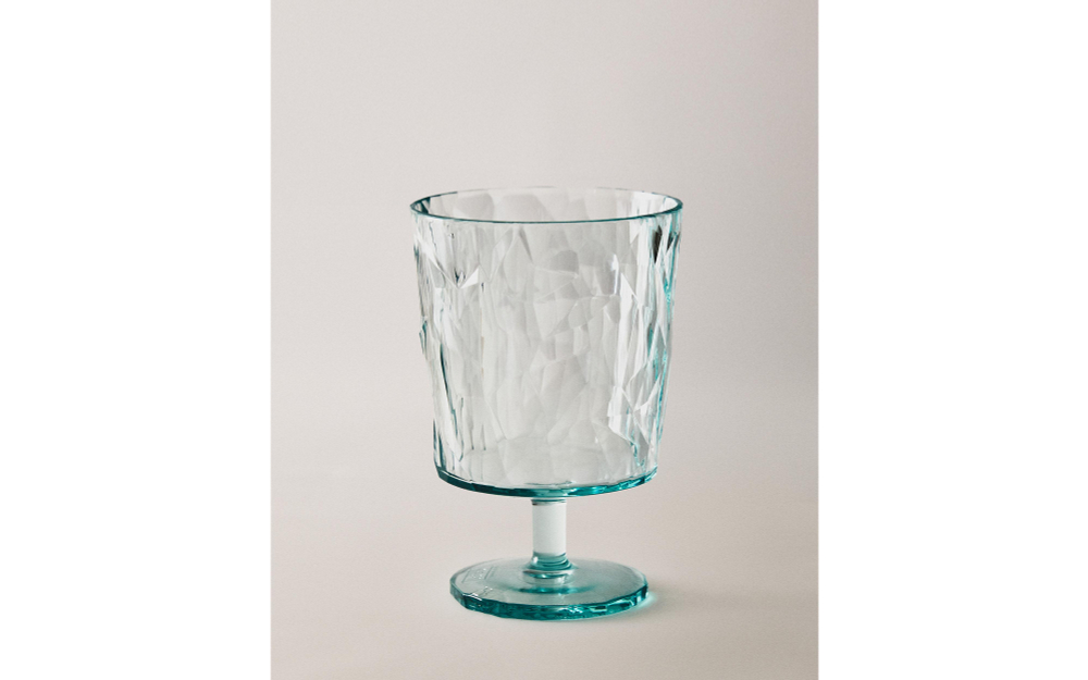 Zara Home бокал из пластика, цвет синий, 12 см