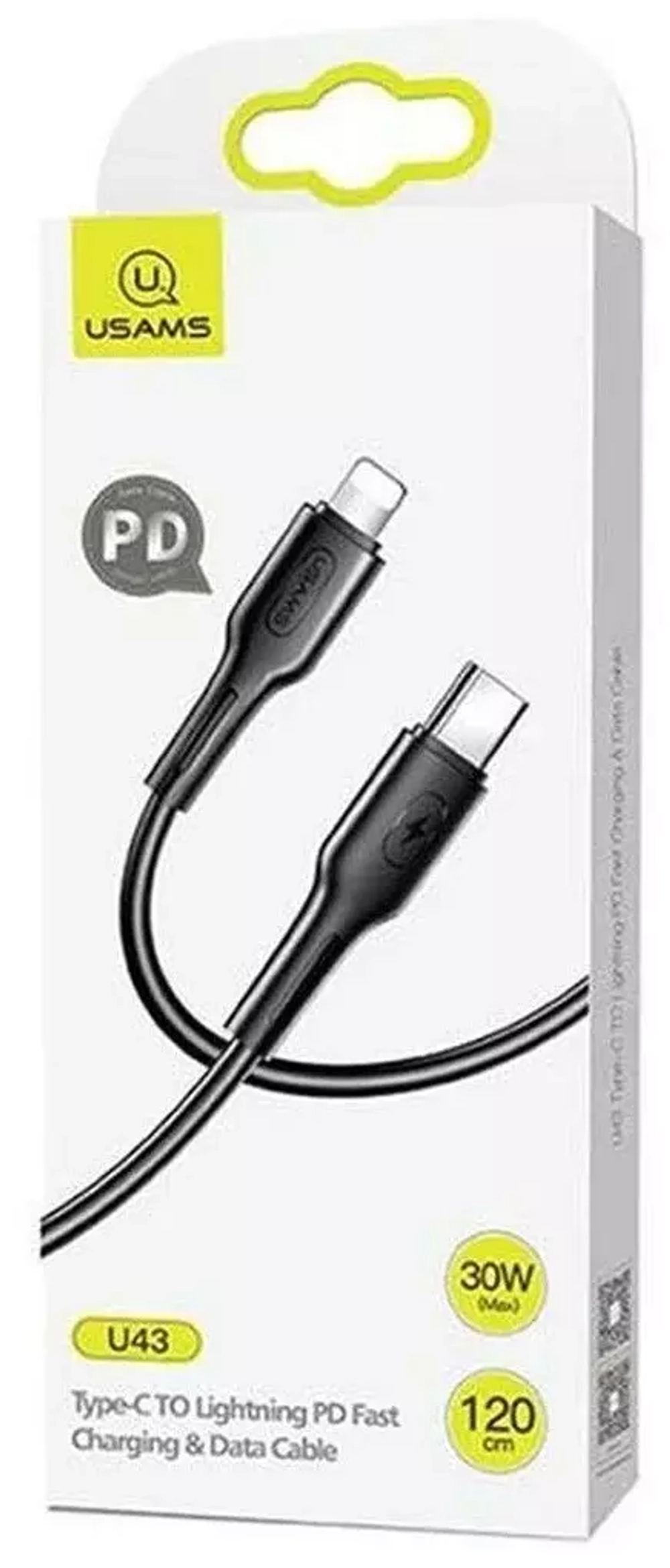 USB cable Lightning  iOS 8 (usams) black