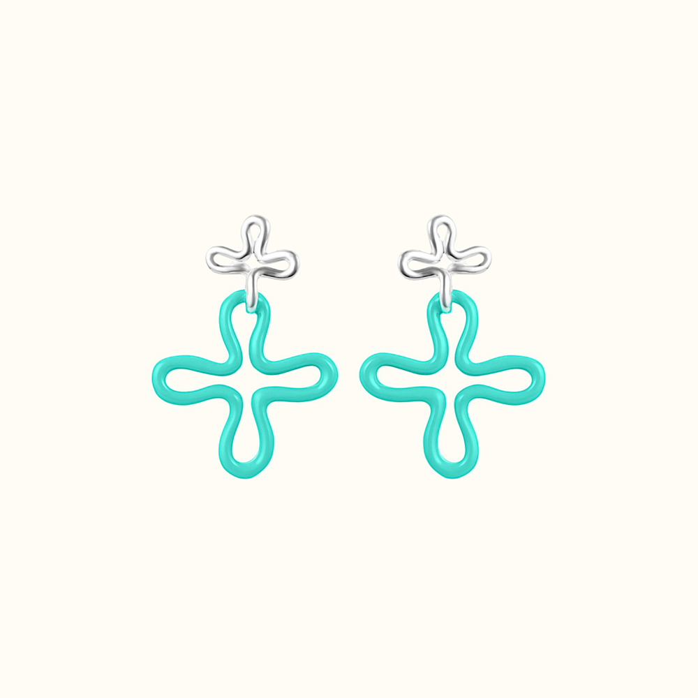 Серьги Outline Emerald