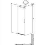 Душевая стенка Grossman Classic 80 200.K33.04.80.21.10 профиль Черный матовый стекло тонированное