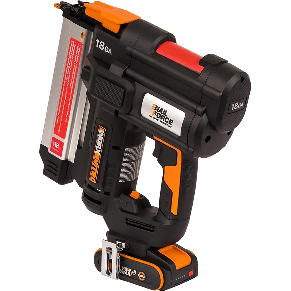 WORX WX842 аккумуляторный гвоздезабивной пистолет (1 x 2 Ач, ЗУ)