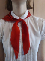 Пионерский галстук СССР (ацетат) оригинал 1989-90 гг.