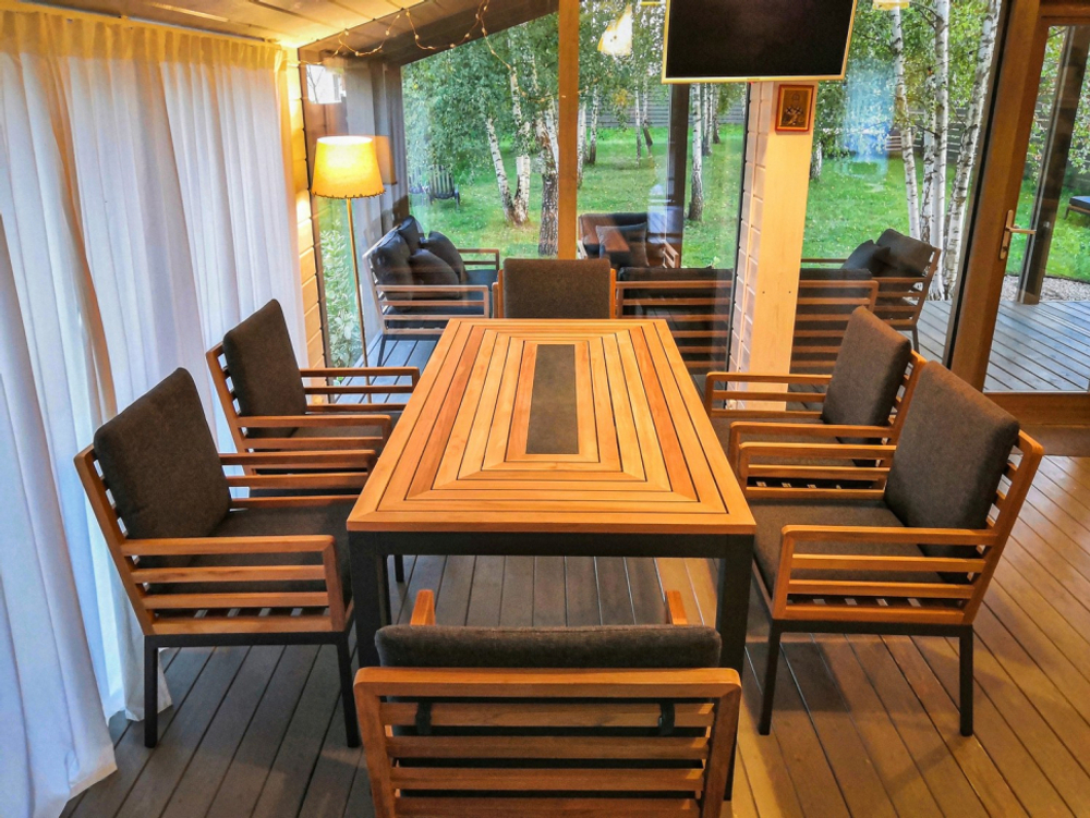 Стол обеденный Ideal Patio ЭГМОНТ из тика 180x90