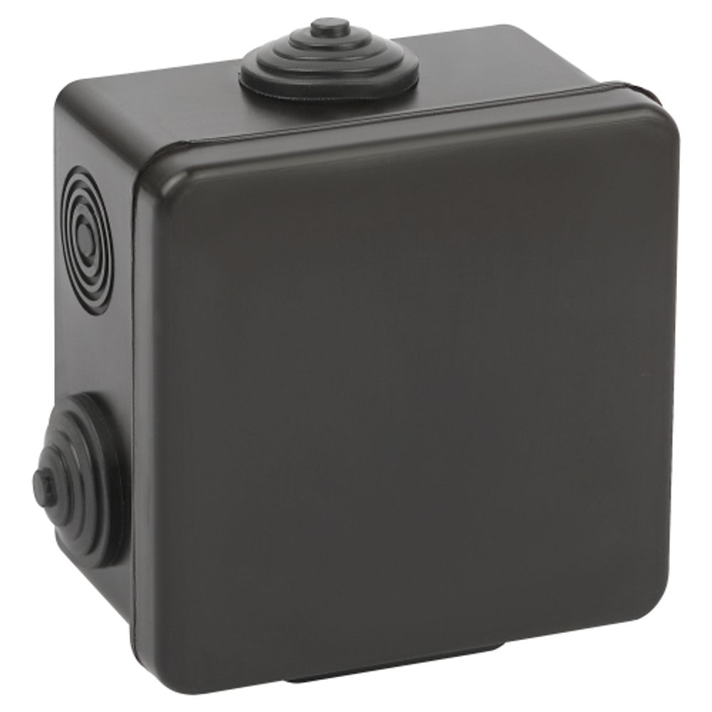 Распаячная коробка ЭРА KOR-80-80-50-7g-B открытой установки черная 80х80х50мм с гермовводами 7 вх. IP54