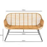 Кушетка Bergenson Bjorn Vetle Bent, 125х68х81 см, ротанг