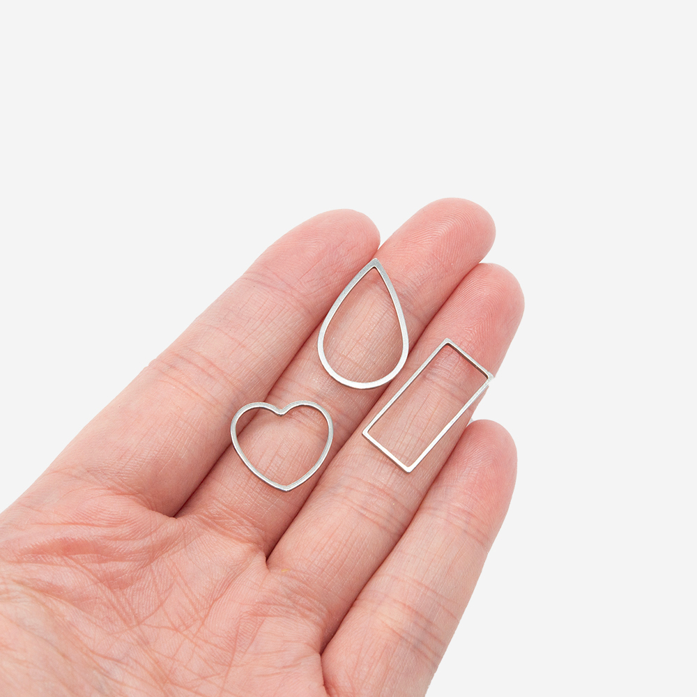 Подвеска-коннектор "Сердце", 14*16мм, сталь без покрытия
