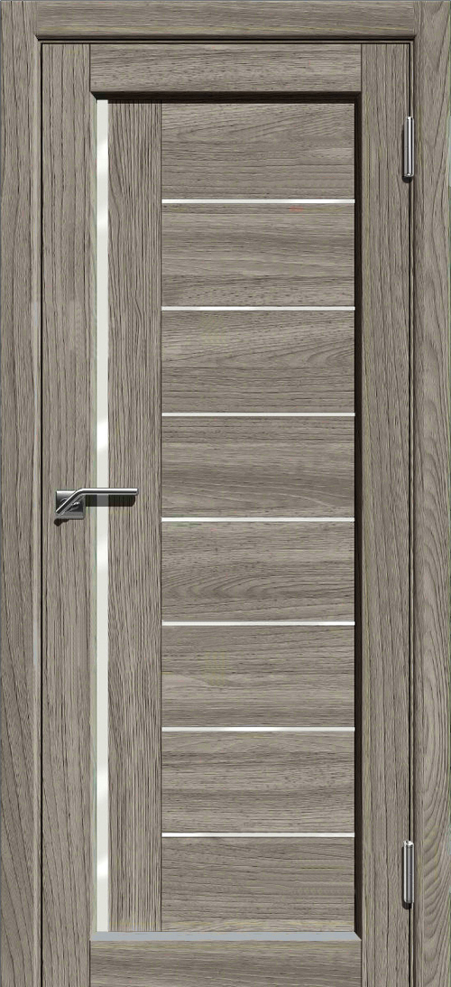 Межкомнатная дверь М-78 / Цвет Ясень какао / Стекло "Сатинато" / Двери Верда