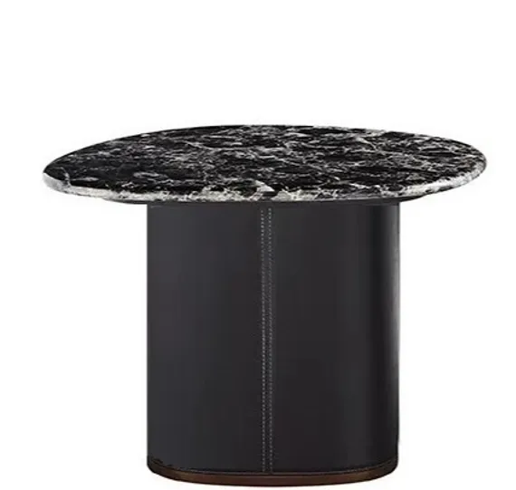 Журнальный столик JK, 60х45 см, черный мрамор