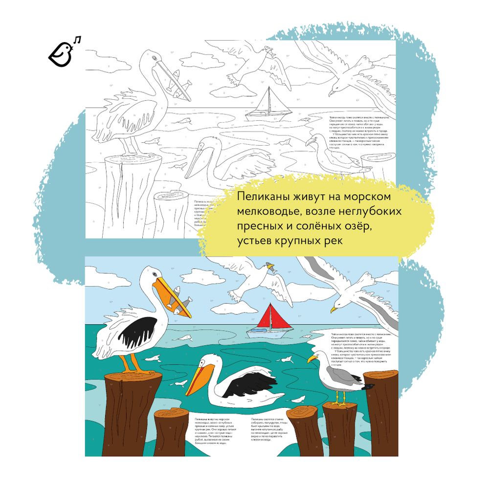 Большая раскраска по номерам «Мировой океан»