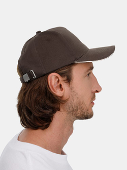 Бейсболка Long Beach, коричневая с бежевым