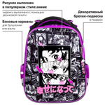 Ранец BRAUBERG PREMIUM, 2 отделения, с брелоком, «Anime movie», 38×29×16 см, 272018