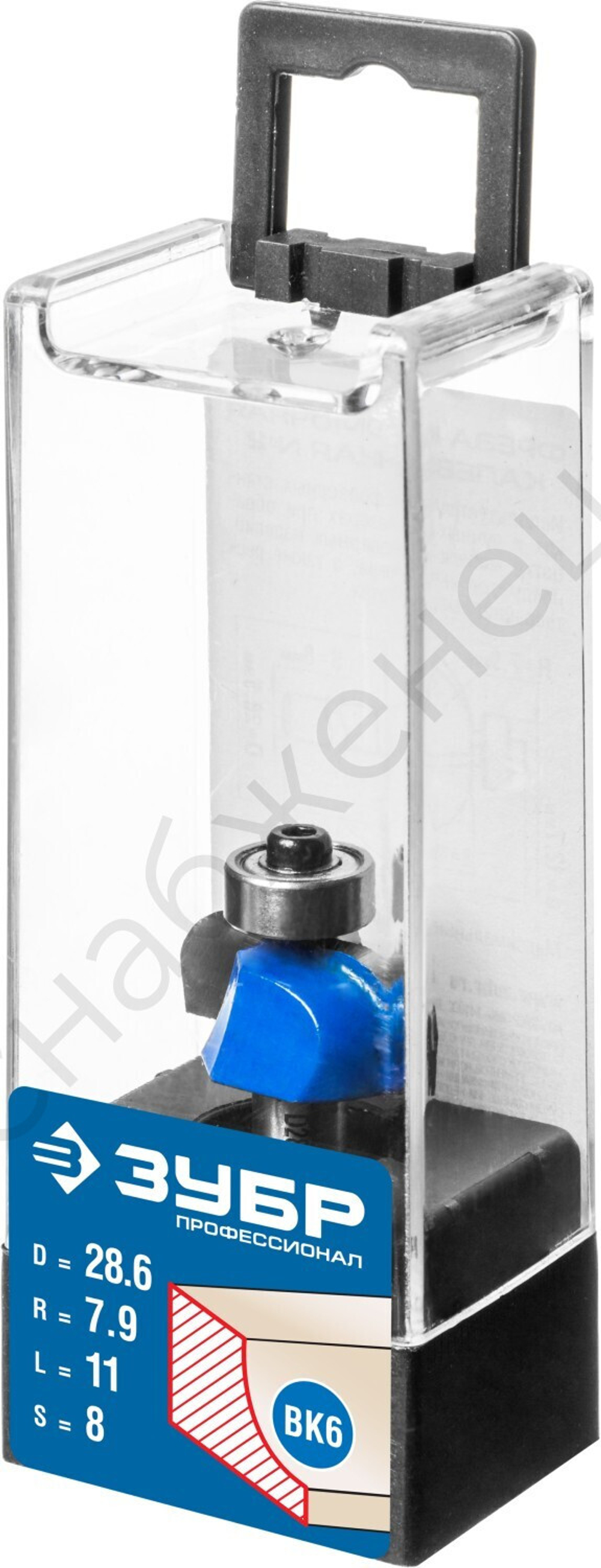 ЗУБР 28,6x11мм, радиус 7.9мм, фреза кромочная калевочная №2