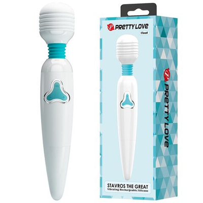 Белый wand-вибратор Cloud - 25 см. (Цвет: белый)