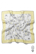 8445 Платок женский (молочный / желтый)