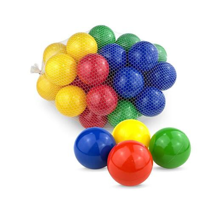 Шары для бассейна d 71 мм., 4 цв., 30 шт. сетка (Р.с.)