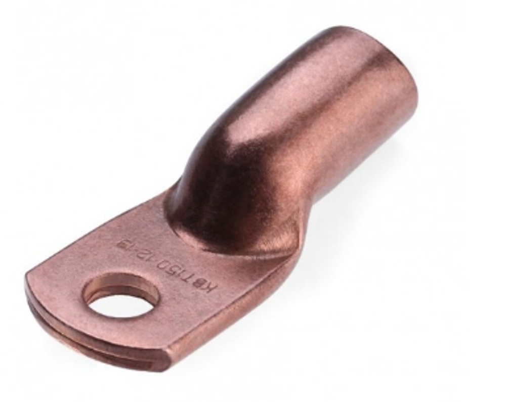 Клемма болтовая толстая медная d= 6 квадратная под прессовку 25-6-7