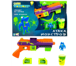 Слайм Бластер Атака монстров в комплекте Бластер мишень слизь 120г 1toy Т15830