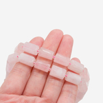 Розовый кварц натуральный, бочонки с гранями, 11-12*7-9мм