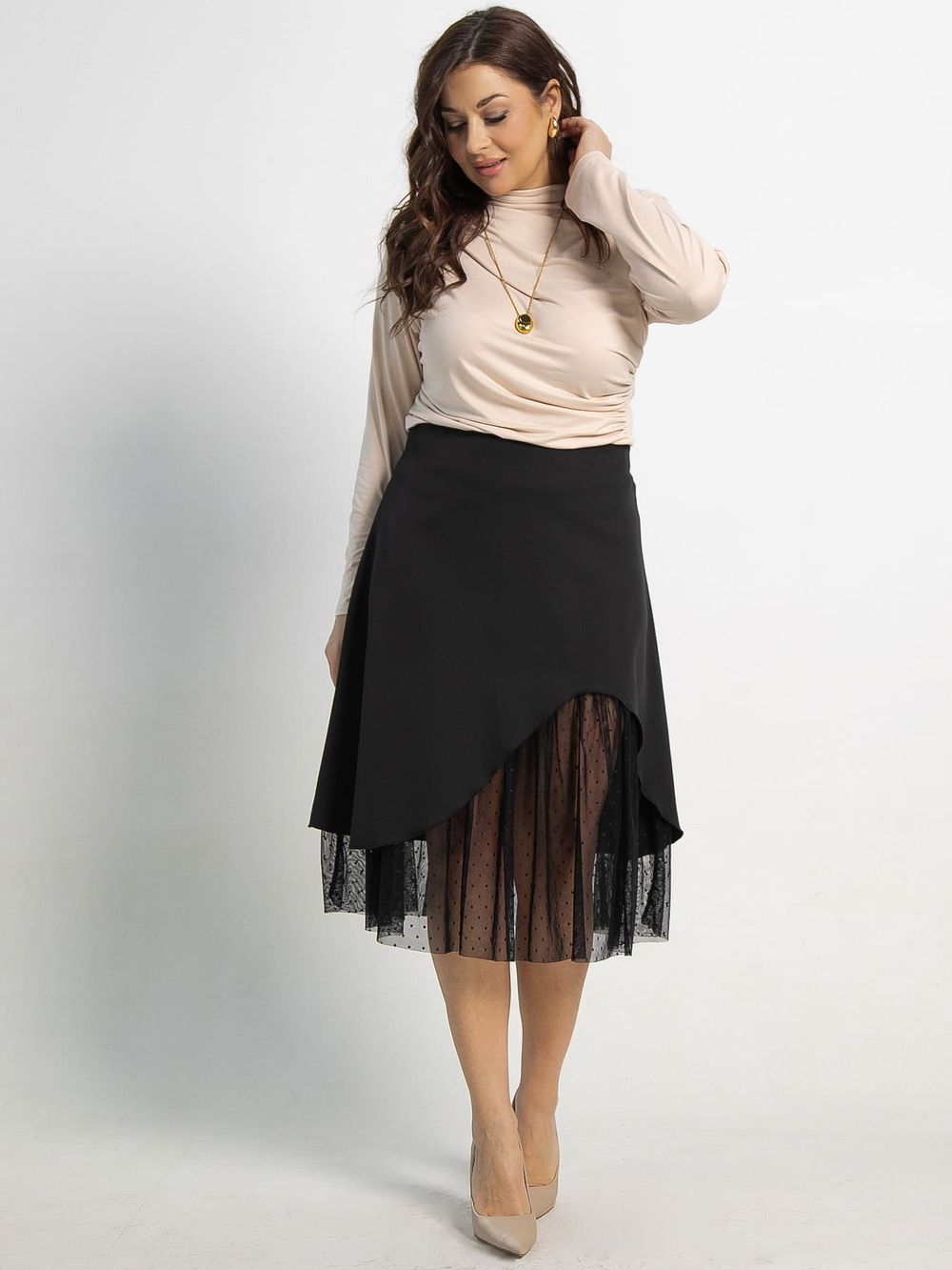 Юбка Виттория (черная) Ю15110-3М LT Collection