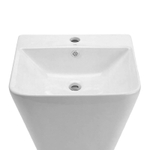 Раковина напольная AZARIO FRETTA SQUARE 440х380х835 отдельностоящая, прямоугольная, белый глянцевый (AZ-302)