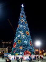 Уличная гирлянда С режимами: Теплый свет "Северное Сияние" (24В) на елку от 4 до 30 м