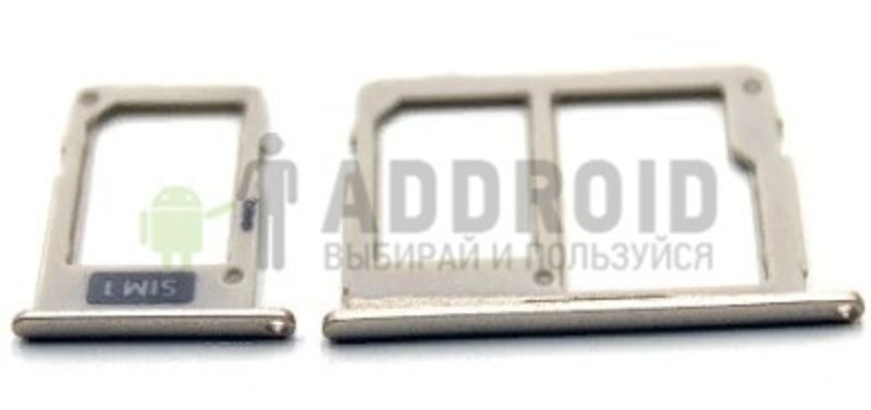 Лоток Sim карты и карты памяти (два слота) для Samsung Galaxy A6 A600F / A6+ Plus A605F 2018 (Gold)