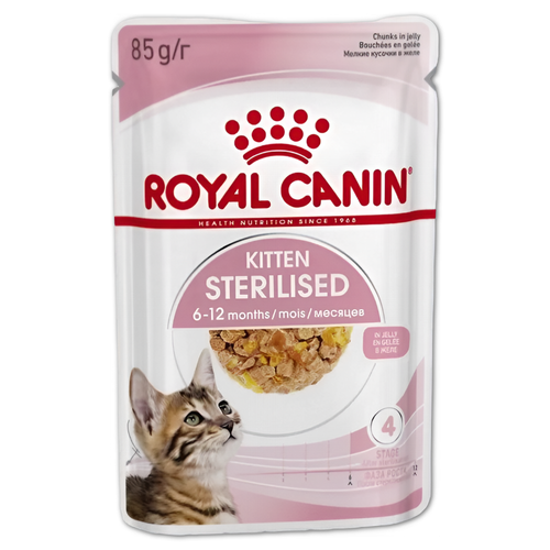 Royal Canin корм консервированный для котят кусочки в желе стерилизованные