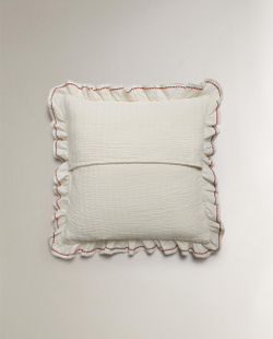 Zara Home наволочка декоративная из хлопка, оранжевый, 40x40 см