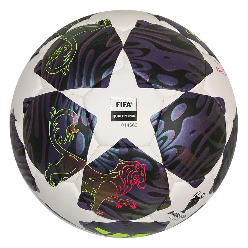 Мяч футзал. ADIDAS UCL Pro Sala JX9102, р.4, FIFA Quality Pro, 32п, ПУ, руч.сш, бело-фиолетовый