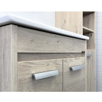 Тумба-умывальник Comforty Марио 60 Дуб дымчатый с раковиной Quadro 60