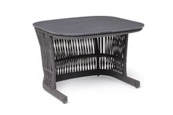 "Лугано" журнальный стол 76х76 H55 см из HPL, цвет "серый гранит"