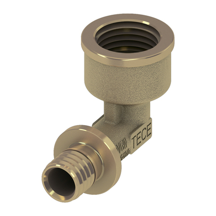 Уголок соединительный с внутренней резьбой TECEflex, латунь 20 x Rp 1/2"