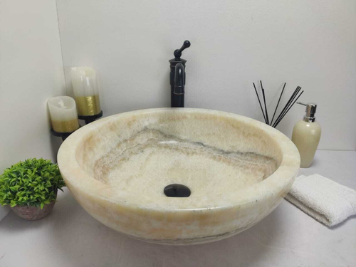 Раковина из оникса Bowl Yellow Big BO-60008 50*50*17