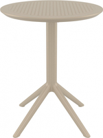 Стол пластиковый складной Siesta Contract Sky Folding Table Ø60, бежевый