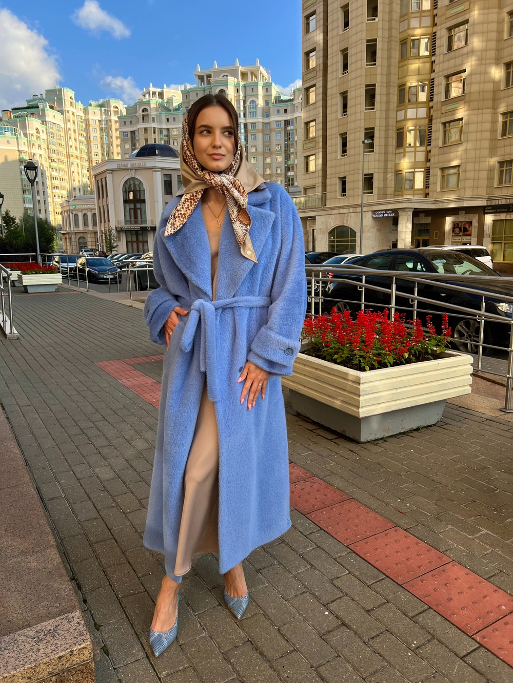 Пальто пушистик небесный