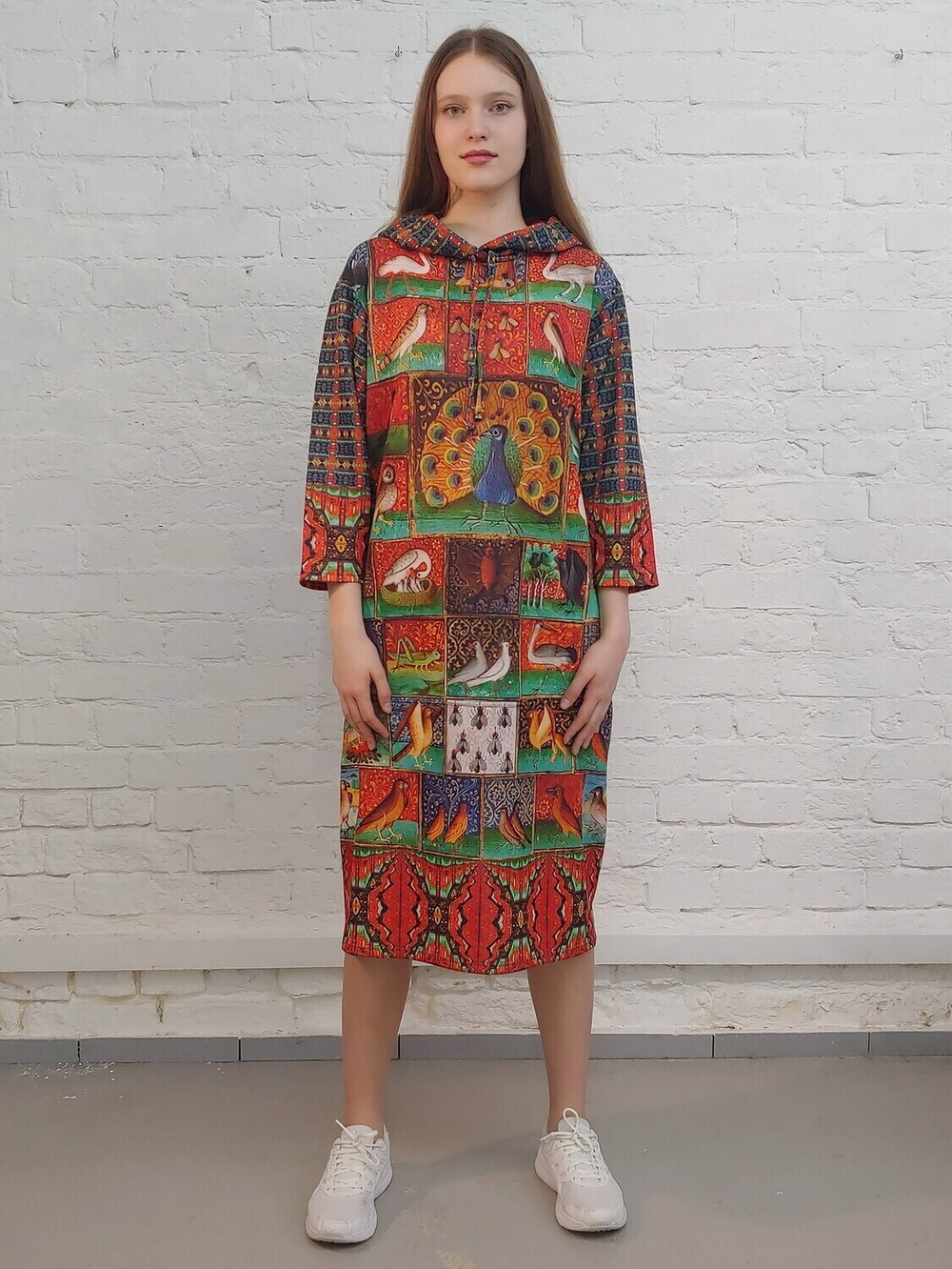 Платье "Бестиарий с павлином"