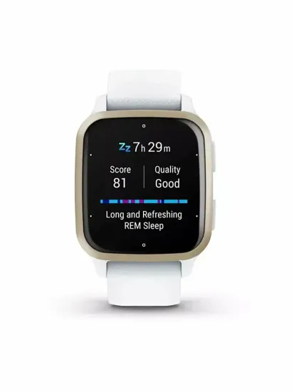 Смарт-часы Garmin Venu Sq 2 белые с кремово-золотым алюминиевым безелем