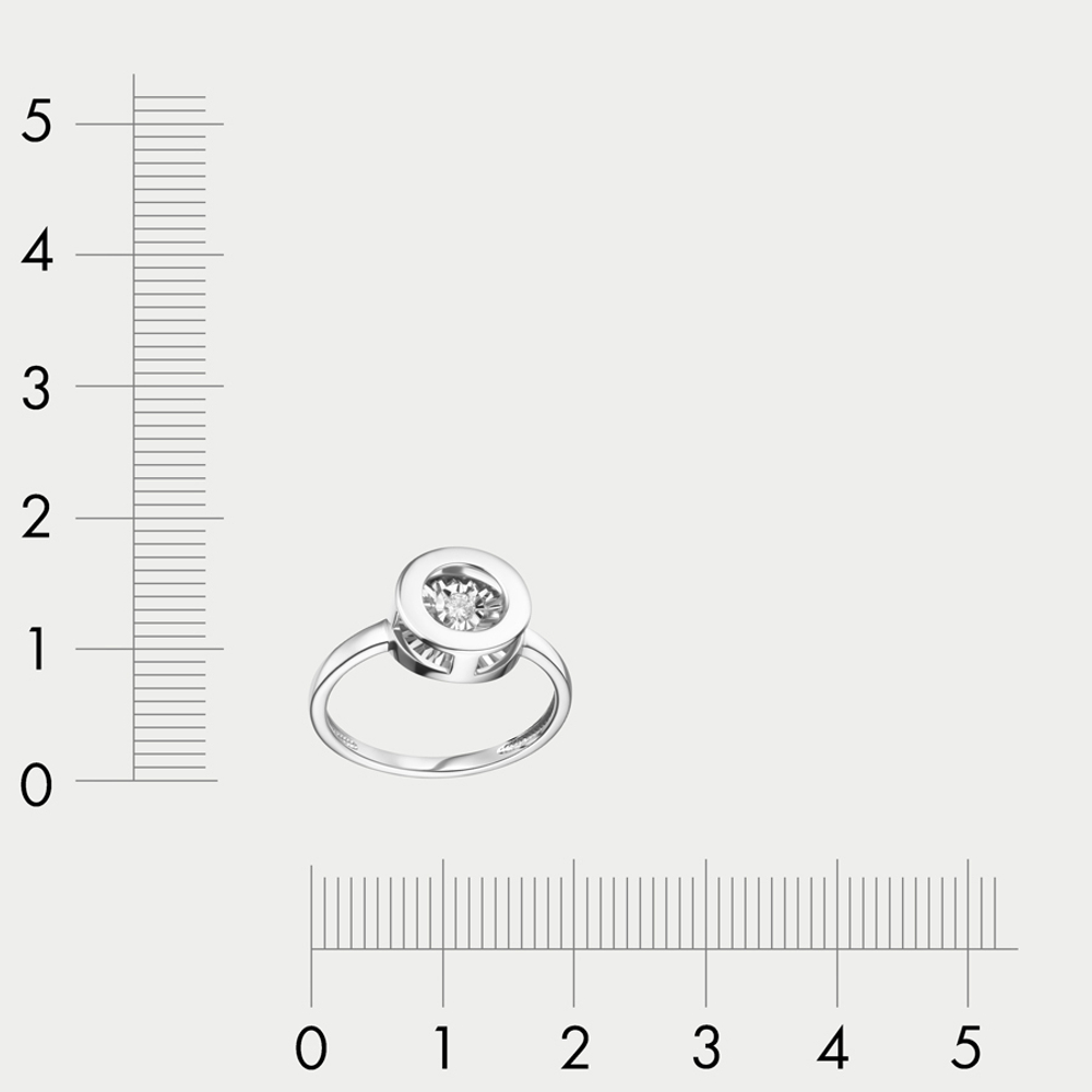Кольцо женское из белого золота 585 пробы с бриллиантом (арт. 01-12-5742-11-00)