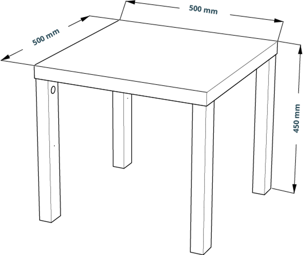 Стол журнальный Энкель 50x50x45, дуб белёный