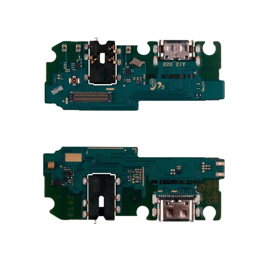 Шлейф для Samsung A125F/M127F (A12/M12) плата системный разъем/разъем гарнитуры/микрофон - Премиум