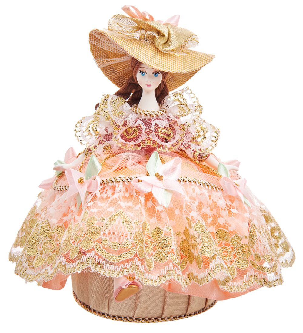 Народные промыслы RK-730/4 Кукла-шкатулка «Дама в шляпке»