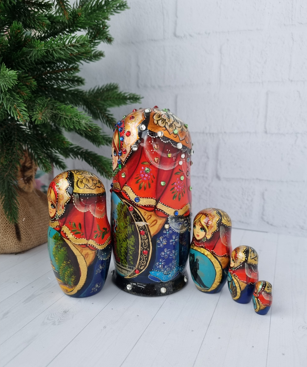 Матрешка Санкт-Петебург 15см 5 мест