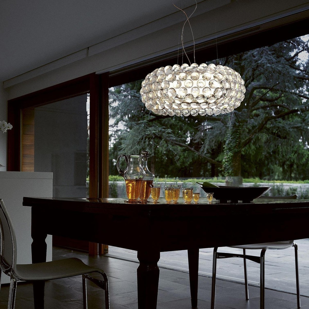 Pendant design lamp CABOCHE media by Foscarini (Clear)