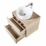 Тумба с раковиной и столешницей BelBagno KRAFT 60 Rovere Galifax Bianco