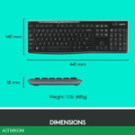 Набор периферии Logitech Wireless Combo MK270 Black (920-003381)