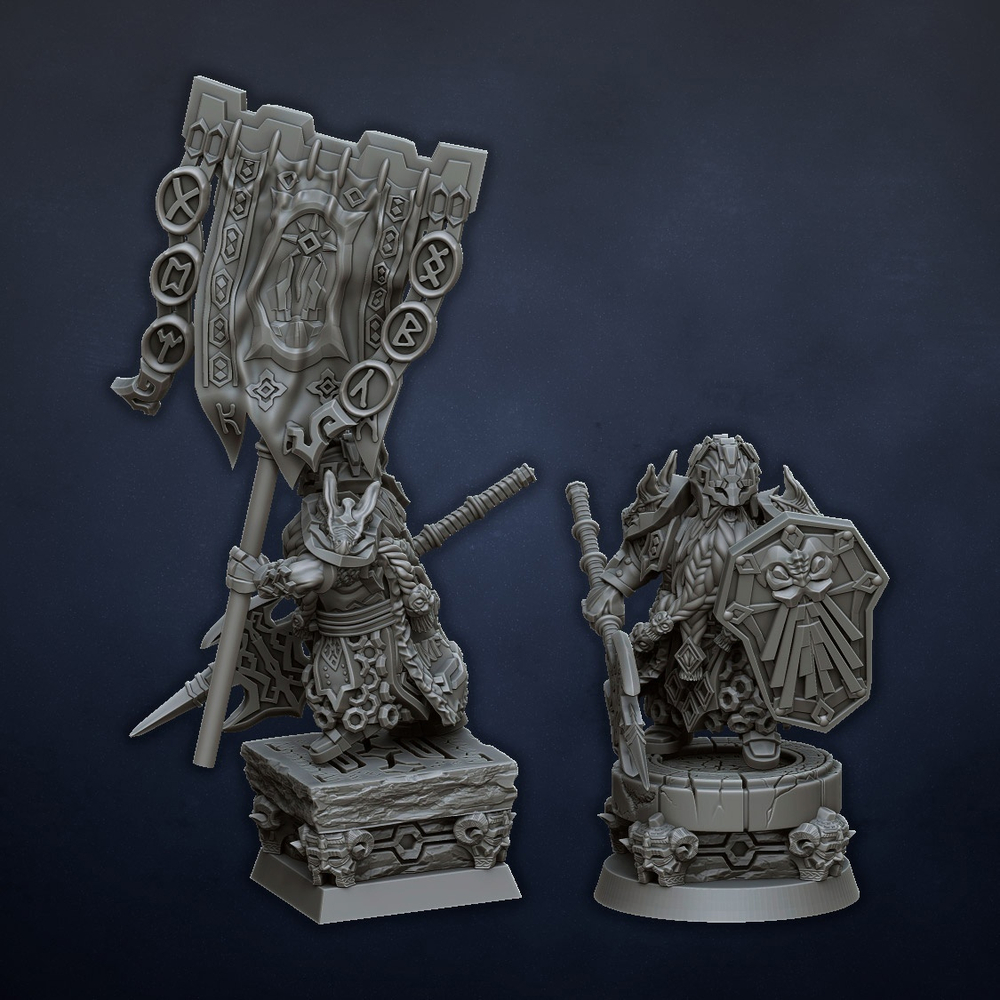 Dwarf King with banner