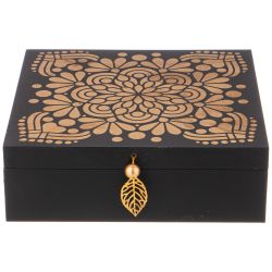ШКАТУЛКА ДЛЯ ЧАЯ КОЛЛЕКЦИЯ "ЭТНИКА" 20*20*6,5 СМ