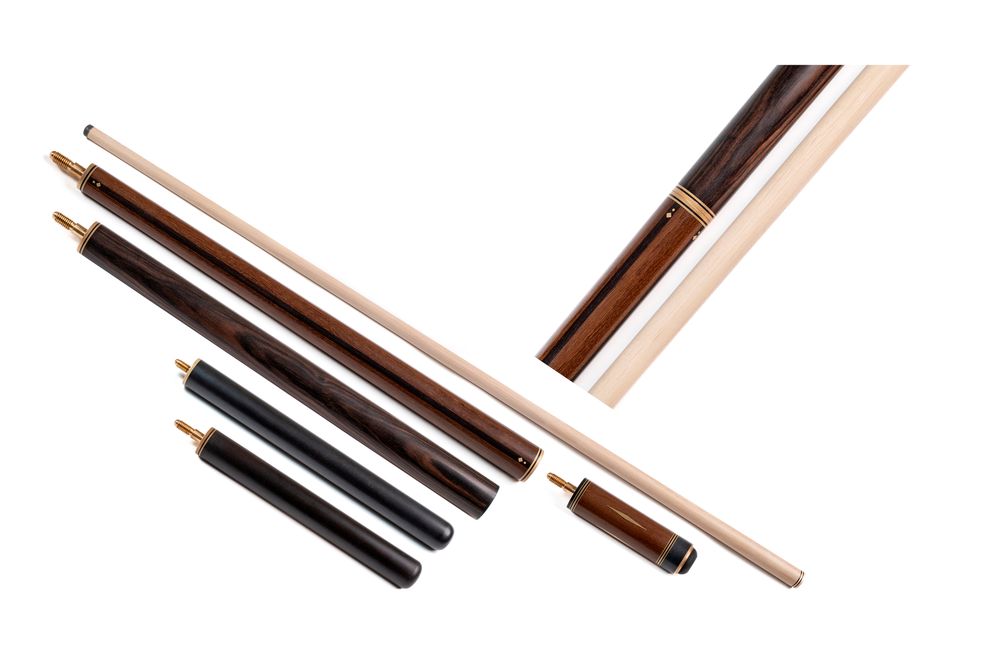 Кий / пирамида 2-pc "Supernova Master" (граб, макасар), с двумя удлинителями